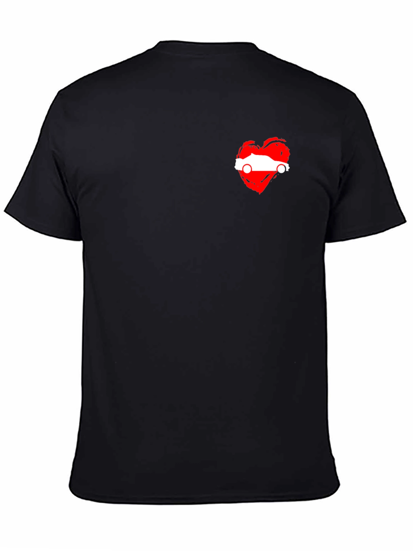 Heart Austria Flag Black T-Shirt