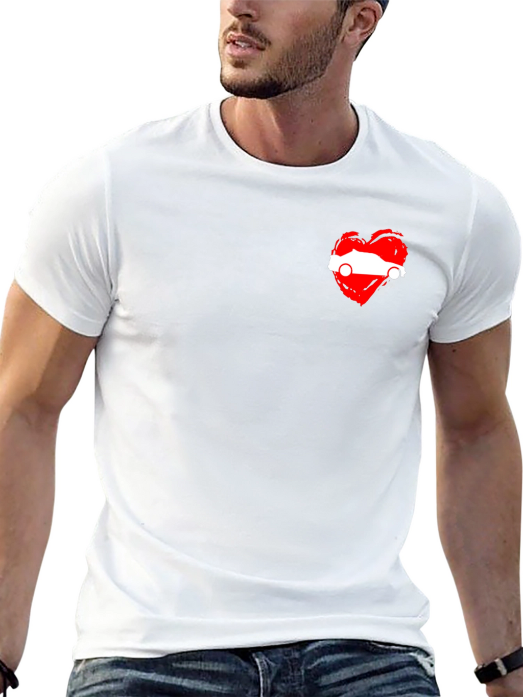 Heart Austria Flag Black T-Shirt