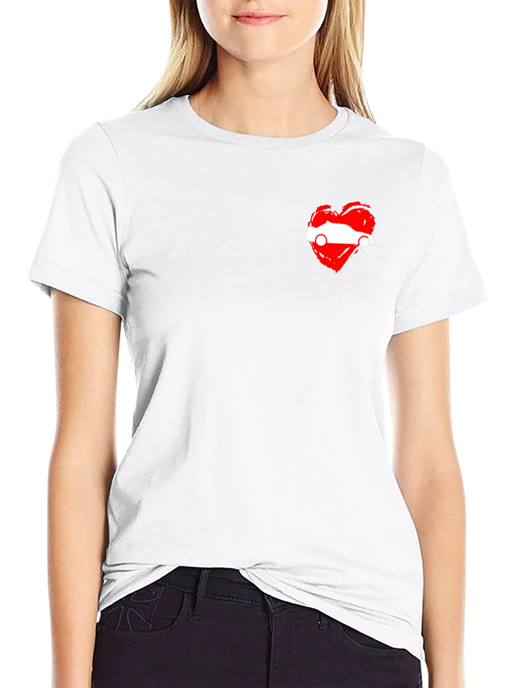 Heart Austria Flag Black T-Shirt