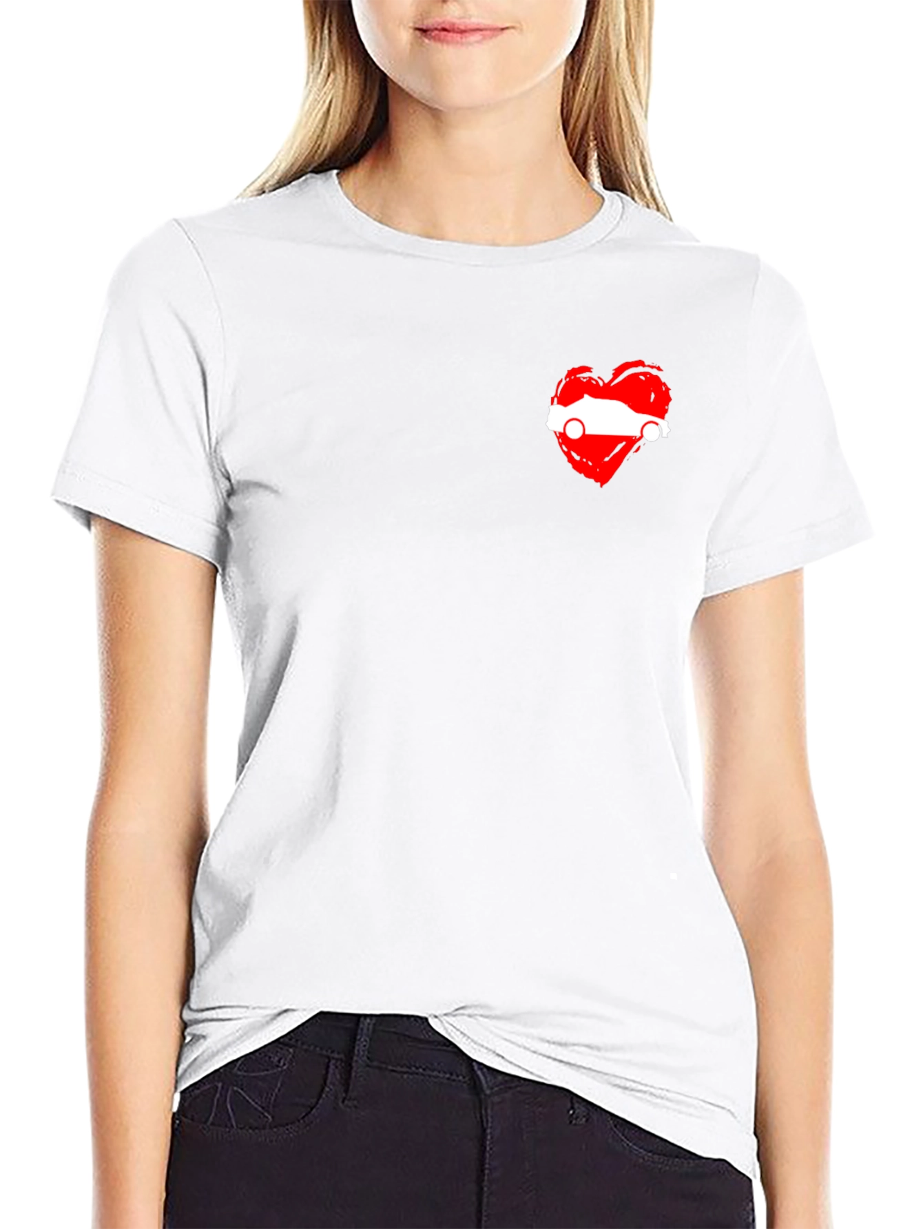 Heart Austria Flag Black T-Shirt