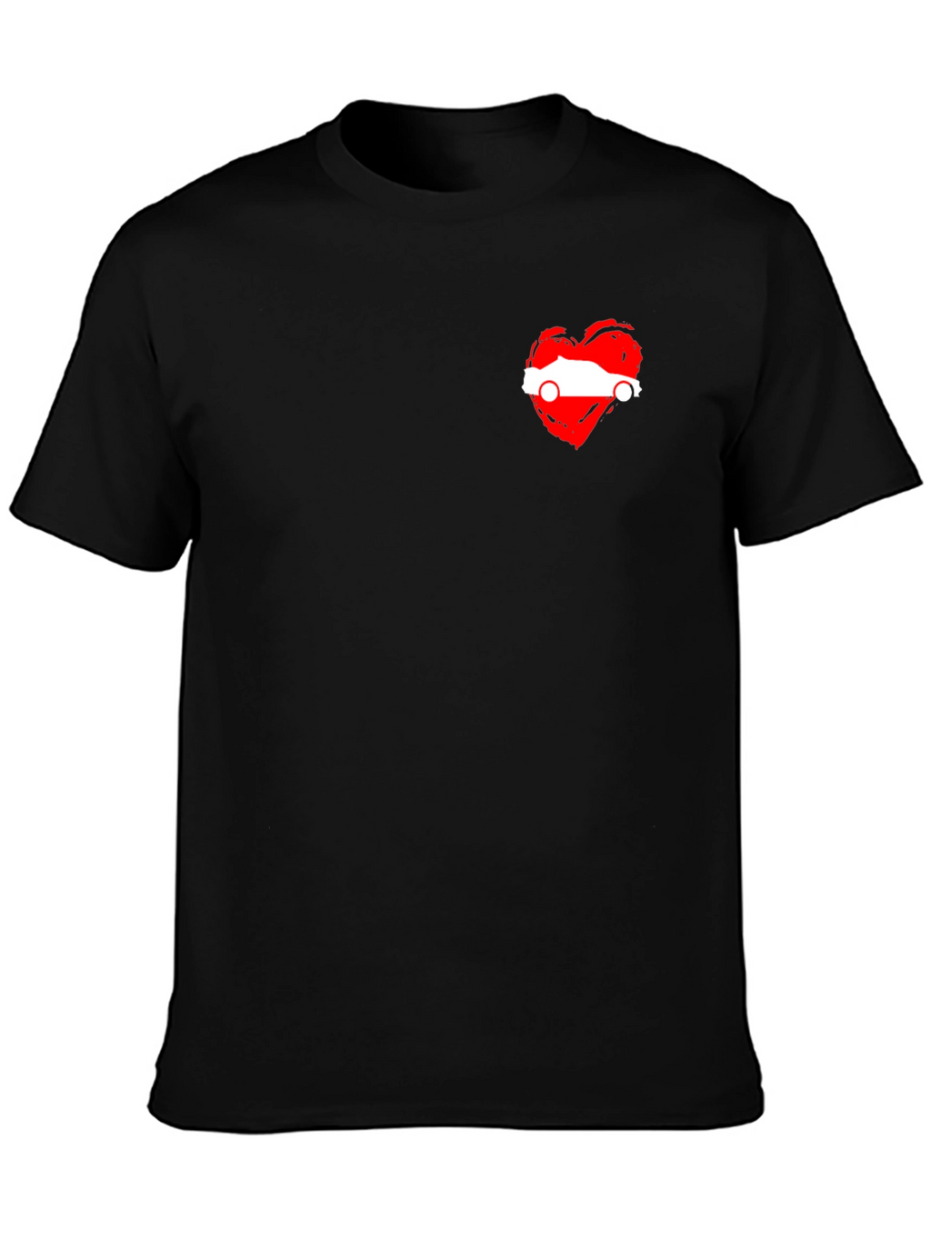 Heart Austria Flag Black T-Shirt