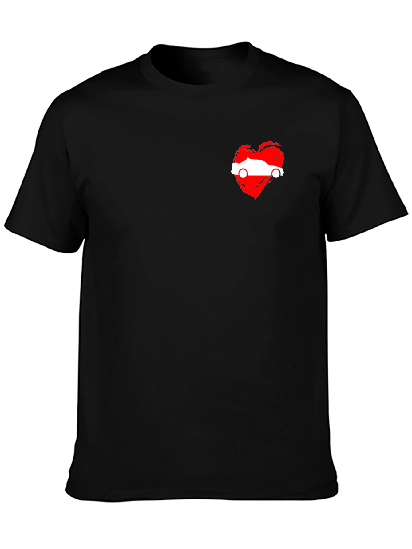 Heart Austria Flag Black T-Shirt