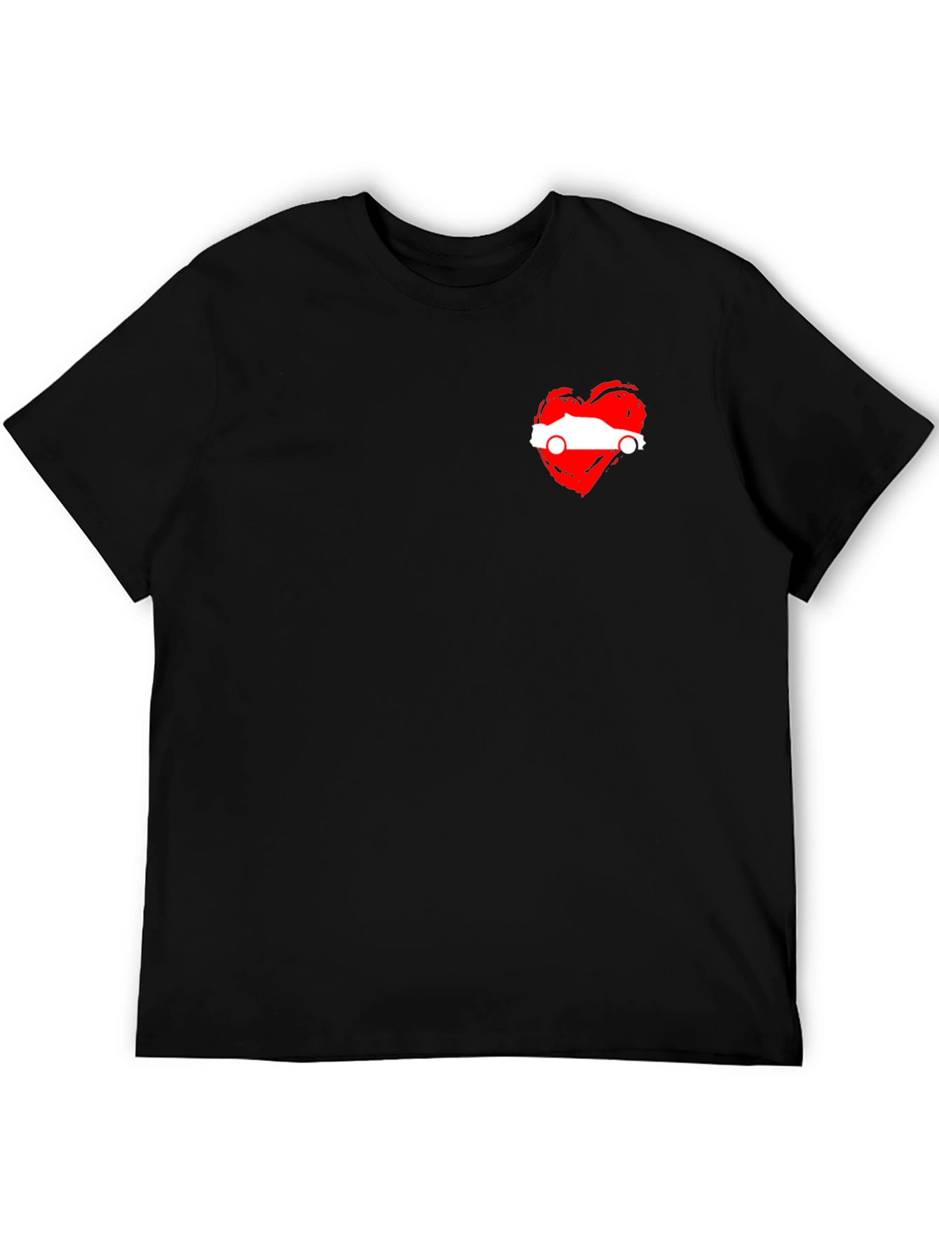 Heart Austria Flag Black T-Shirt