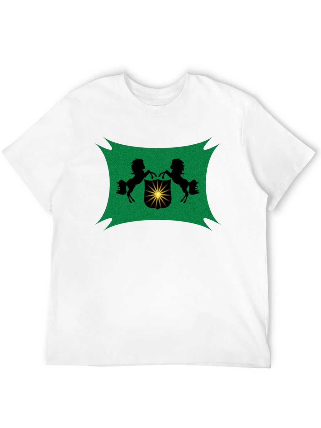 Black Tee with Crest Graphic