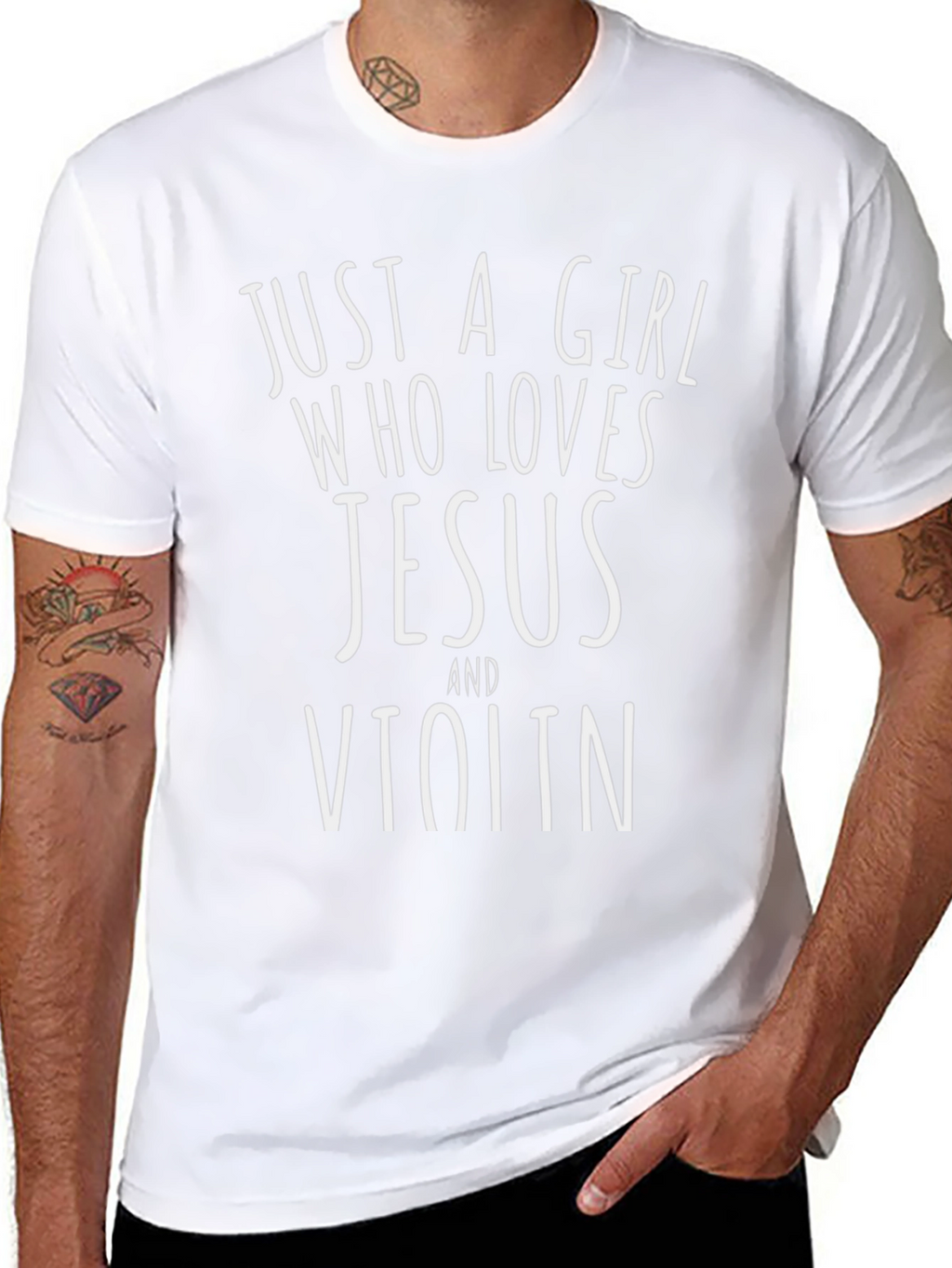 Just a Girl Who Loves Jesus and Violin T-Shirt