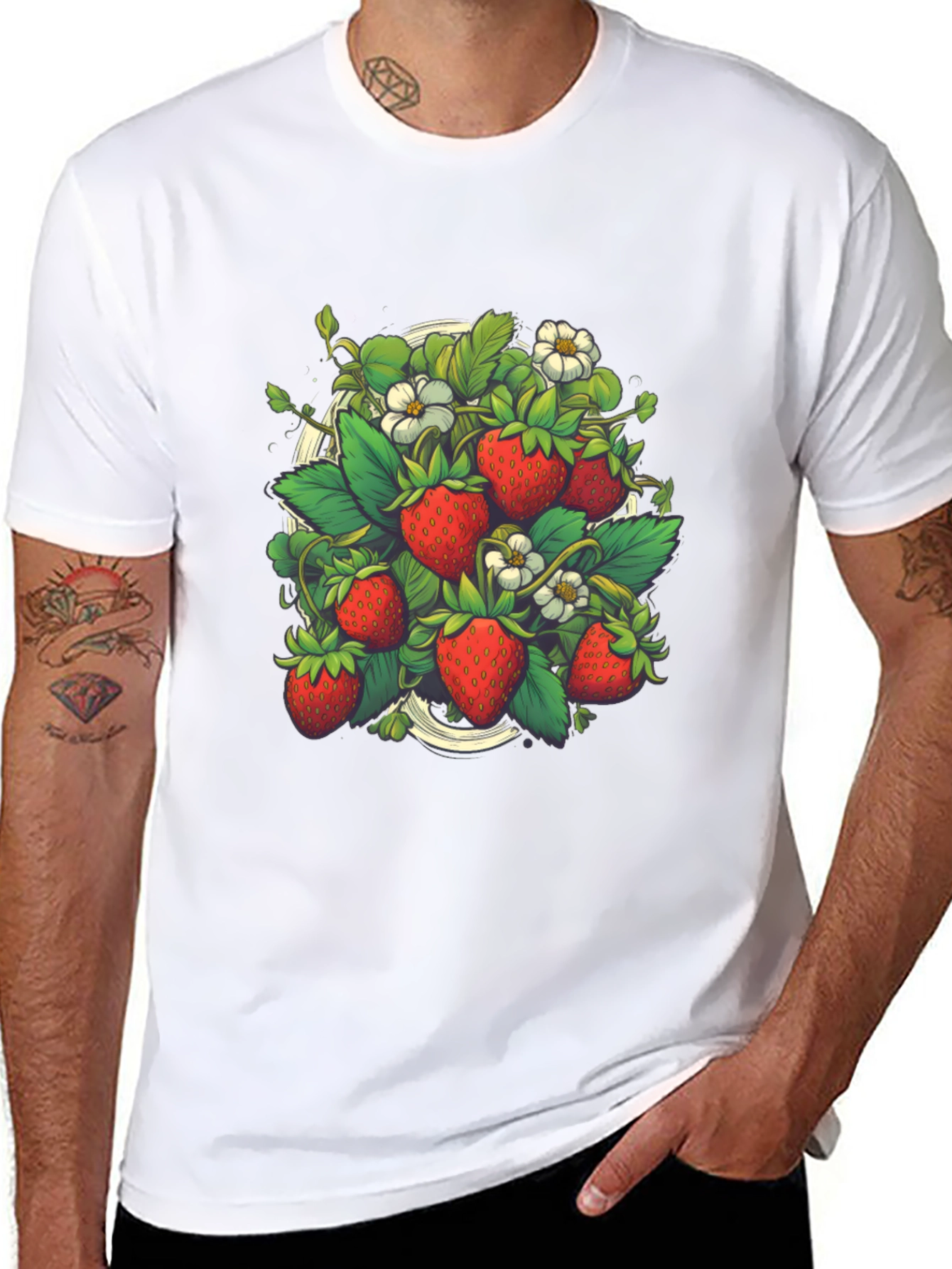 Strawberry Garden Graphic T-Shirt