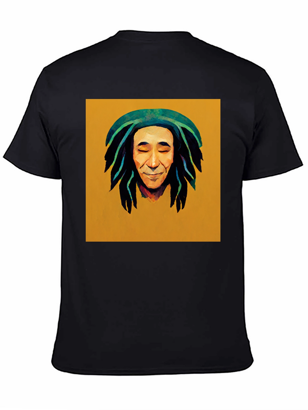 Rasta Man Graphic Black T-Shirt