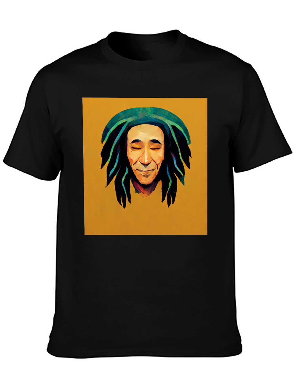 Rasta Man Graphic Black T-Shirt