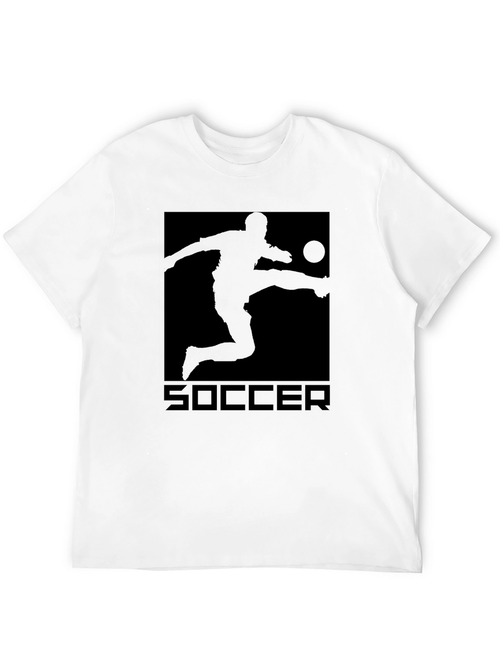 Soccer Graphic Tee - Black Cotton T-Shirt