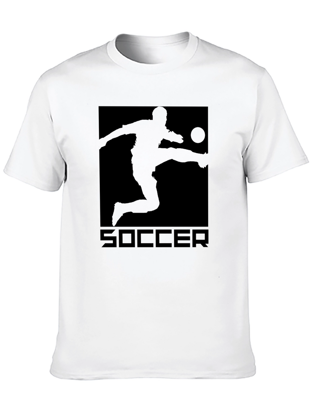 Soccer Graphic Tee - Black Cotton T-Shirt