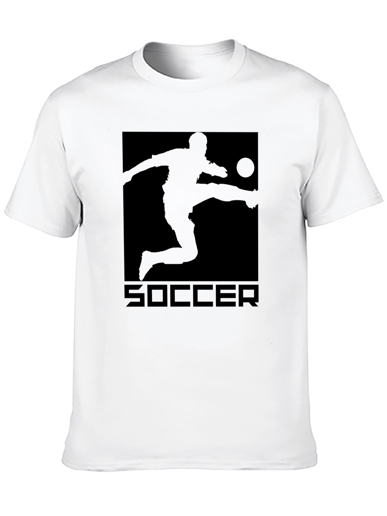 Soccer Graphic Tee - Black Cotton T-Shirt