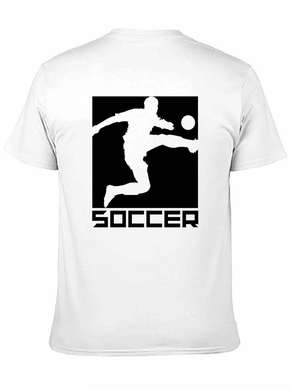 Soccer Graphic Tee - Black Cotton T-Shirt