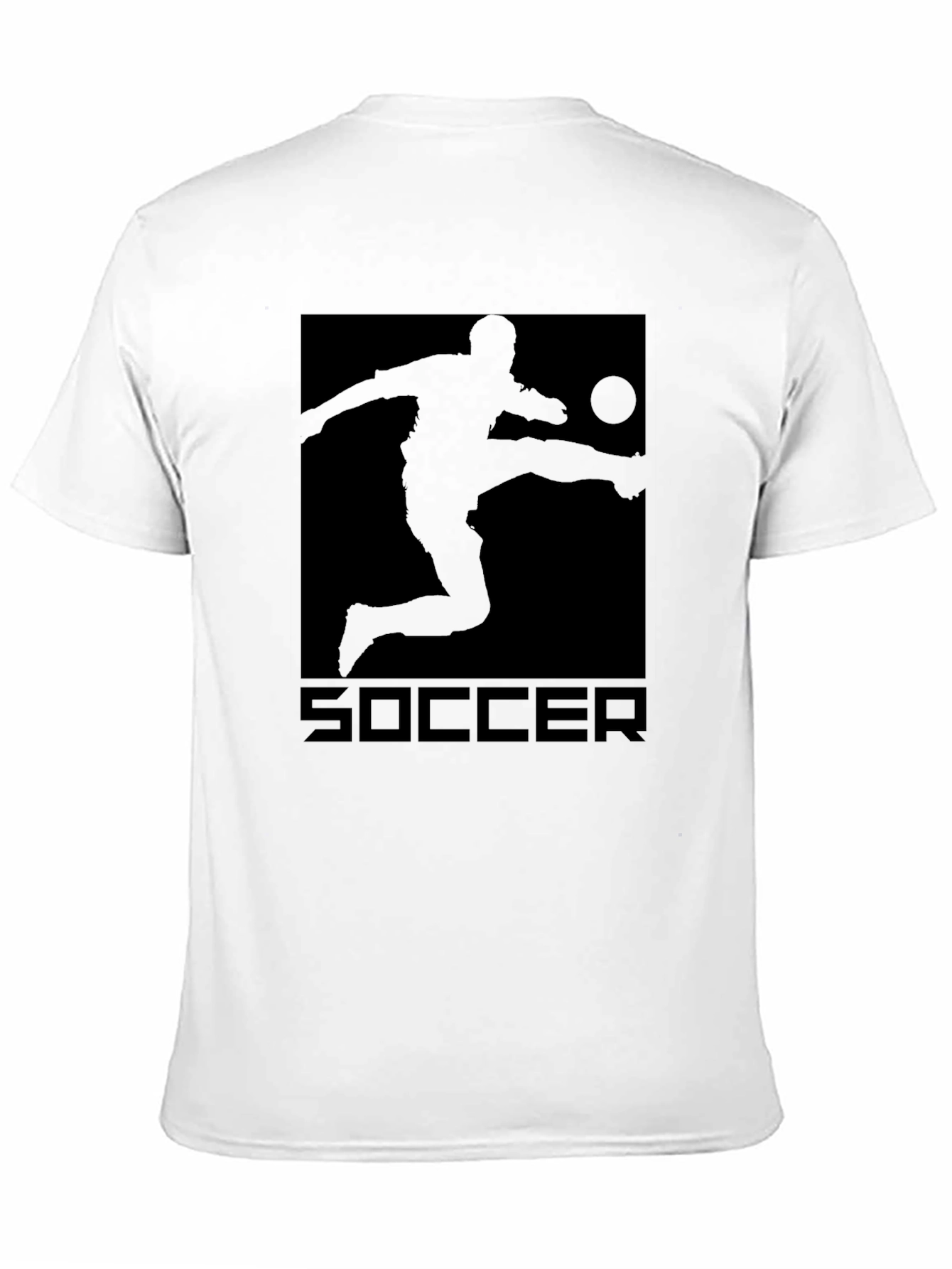 Soccer Graphic Tee - Black Cotton T-Shirt