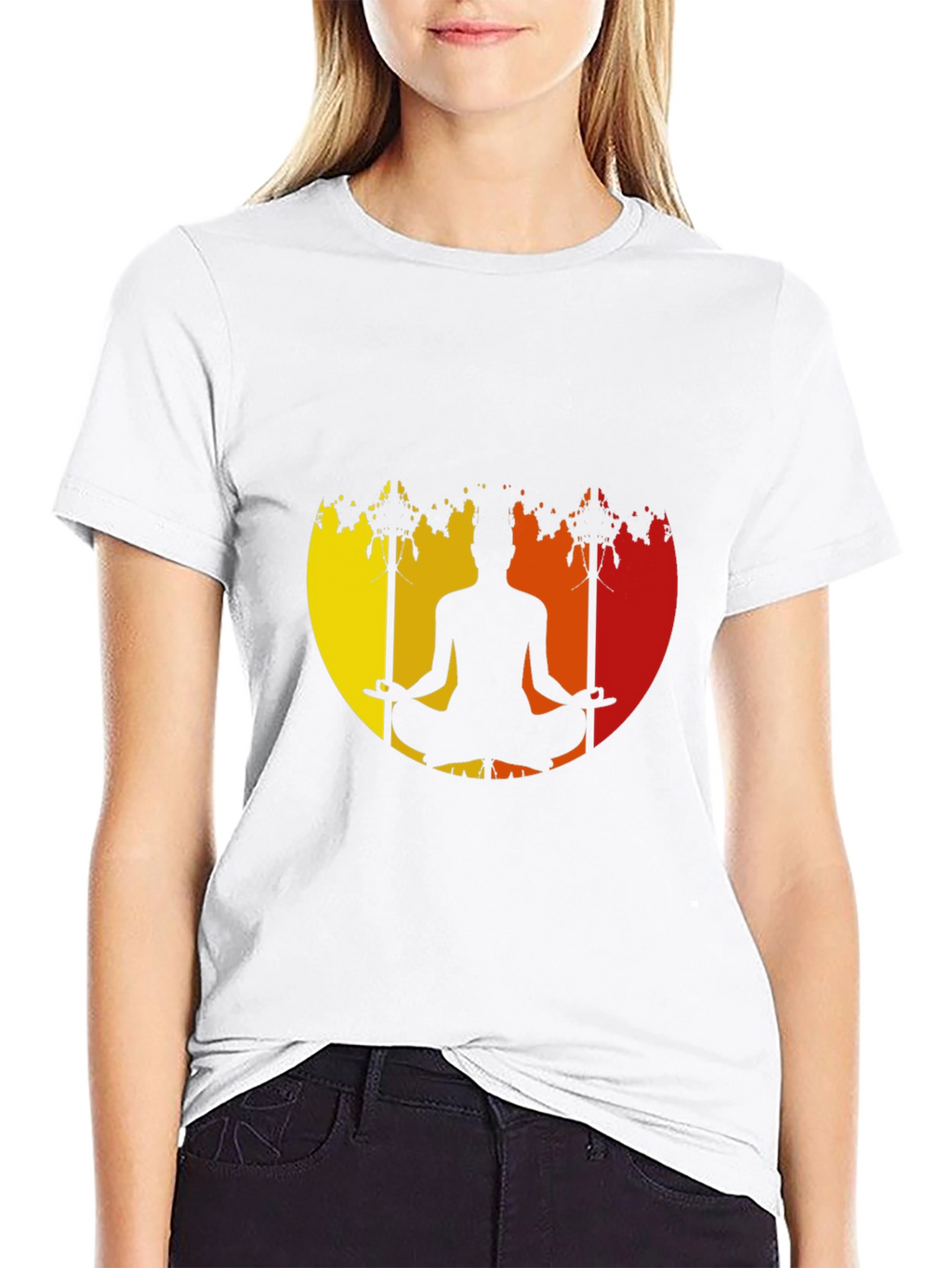 Meditate Sunset T-Shirt - Yoga Inspired Graphic Tee