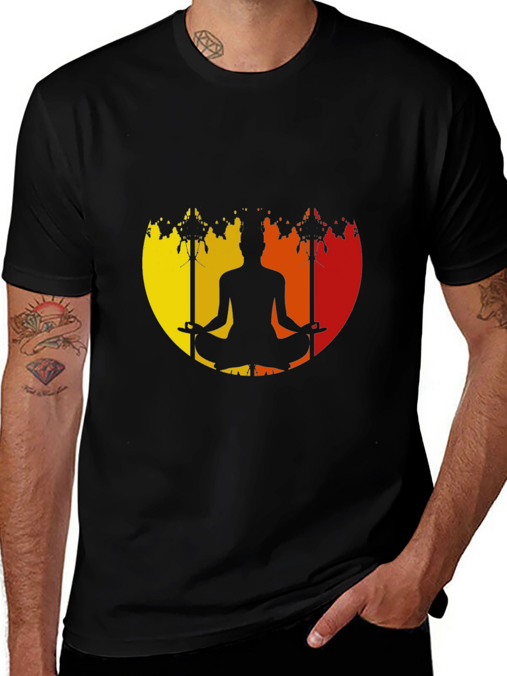 Meditate Sunset T-Shirt - Yoga Inspired Graphic Tee