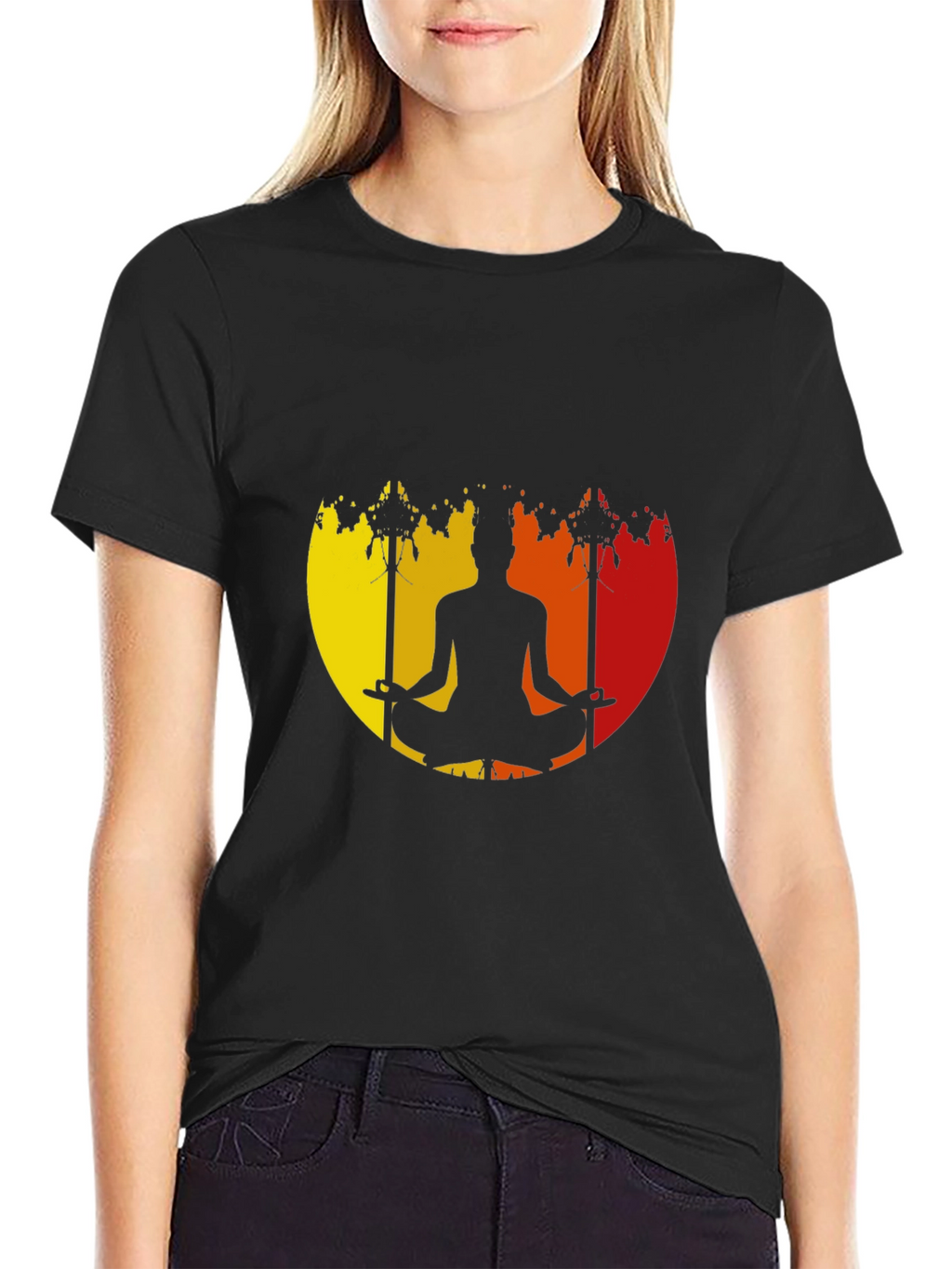 Meditate Sunset T-Shirt - Yoga Inspired Graphic Tee