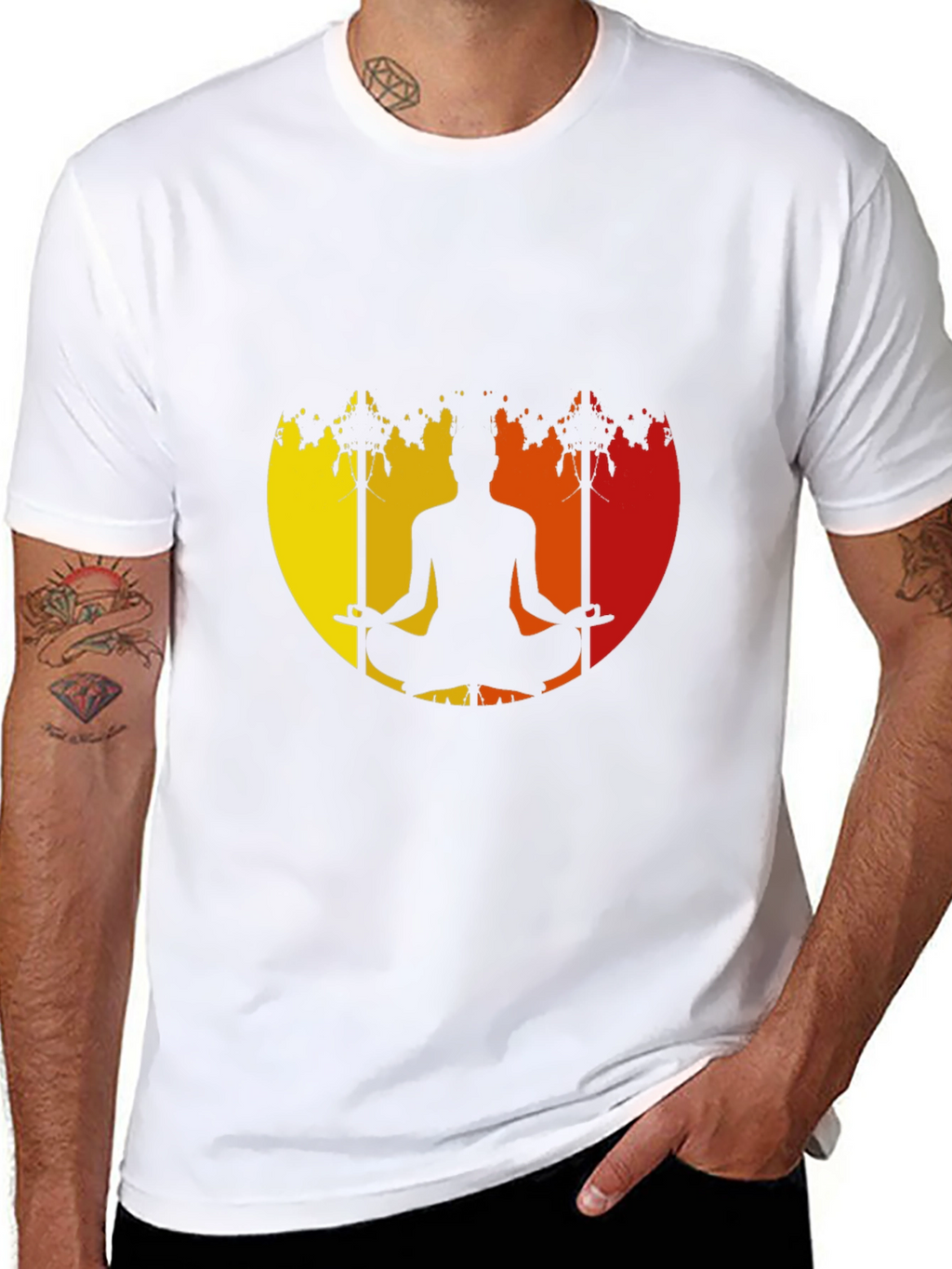 Meditate Sunset T-Shirt - Yoga Inspired Graphic Tee