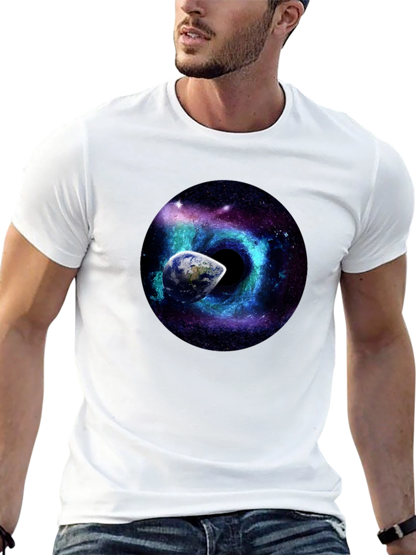 Cosmic Black Hole Earth T-Shirt