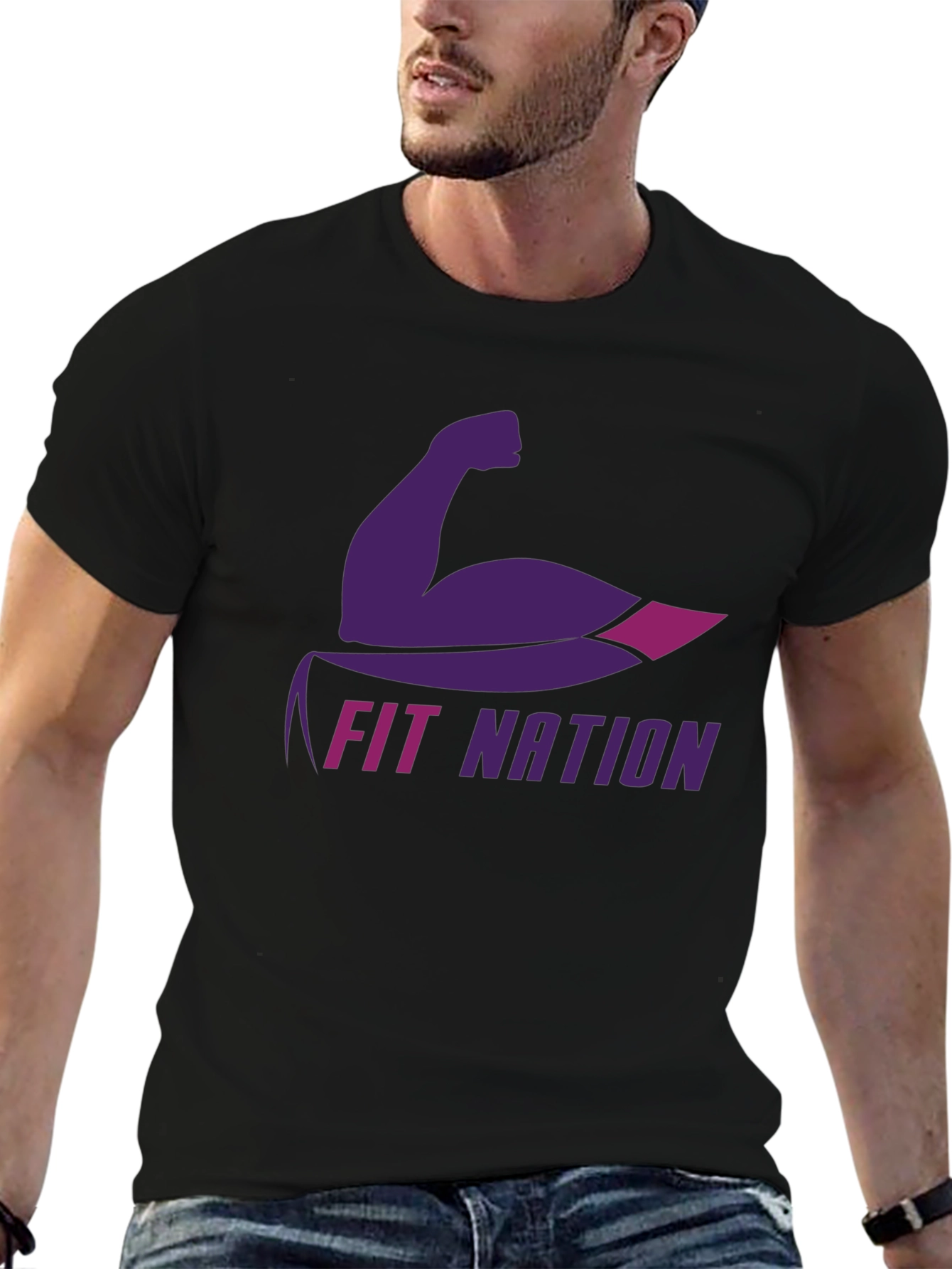 Fit Nation T-Shirt - Muscle Graphic Tee