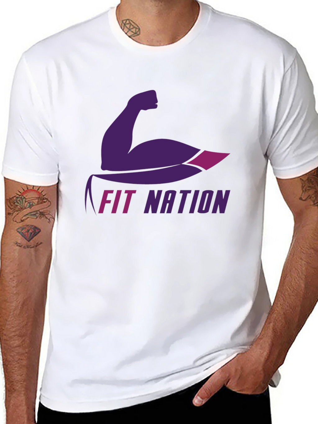 Fit Nation T-Shirt - Muscle Graphic Tee