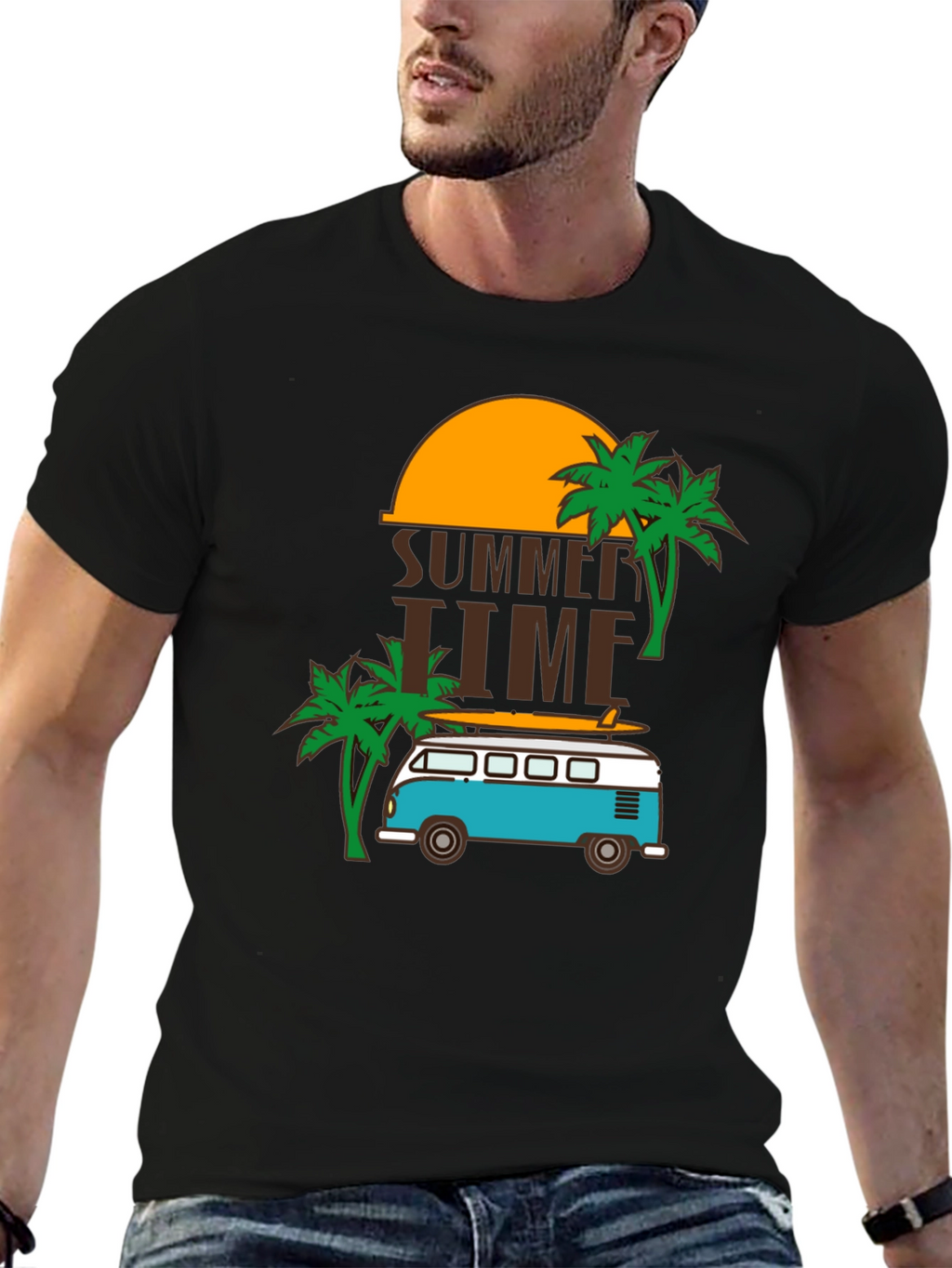 Summer Time Beach Van Graphic Tee