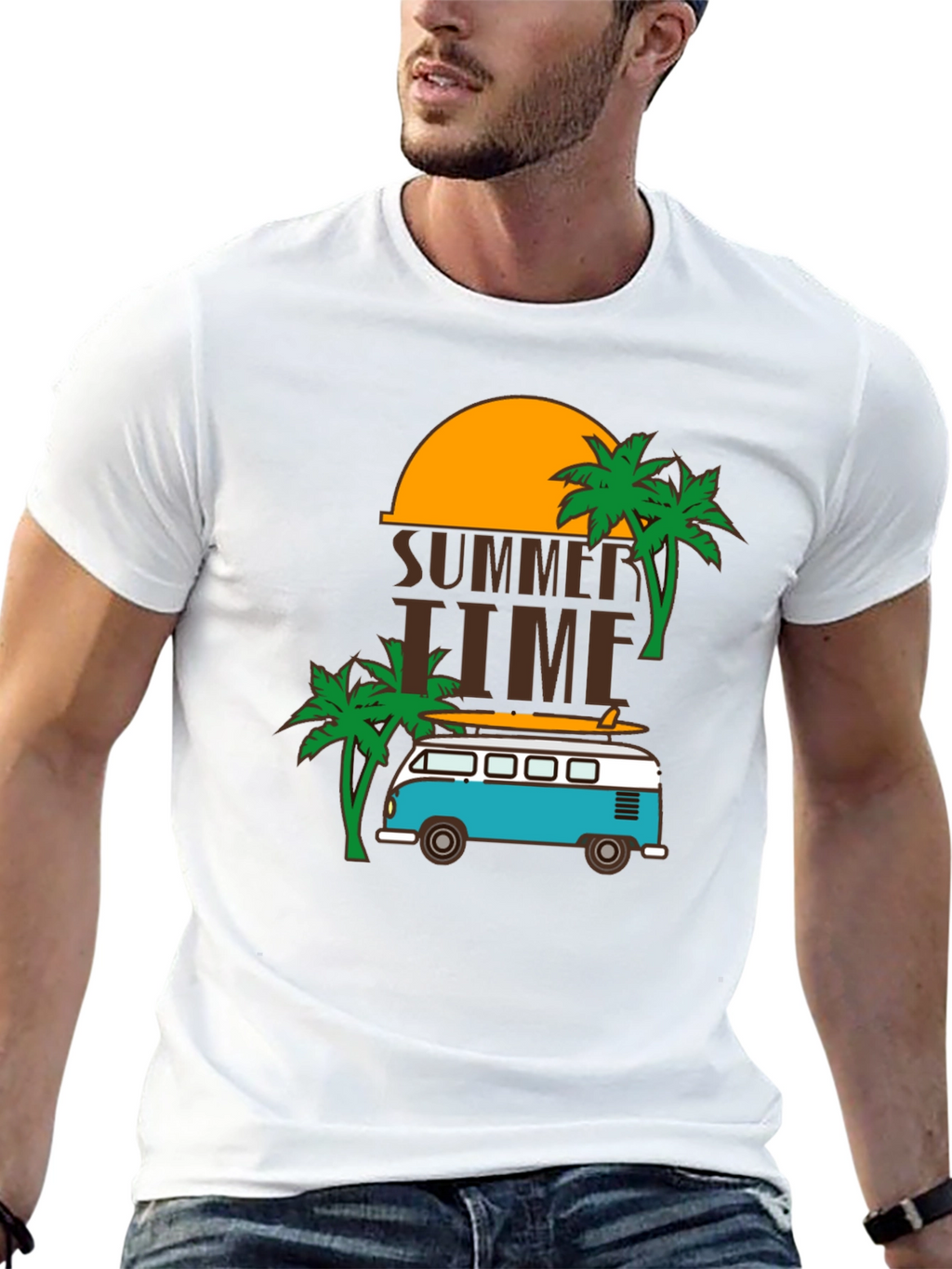 Summer Time Beach Van Graphic Tee