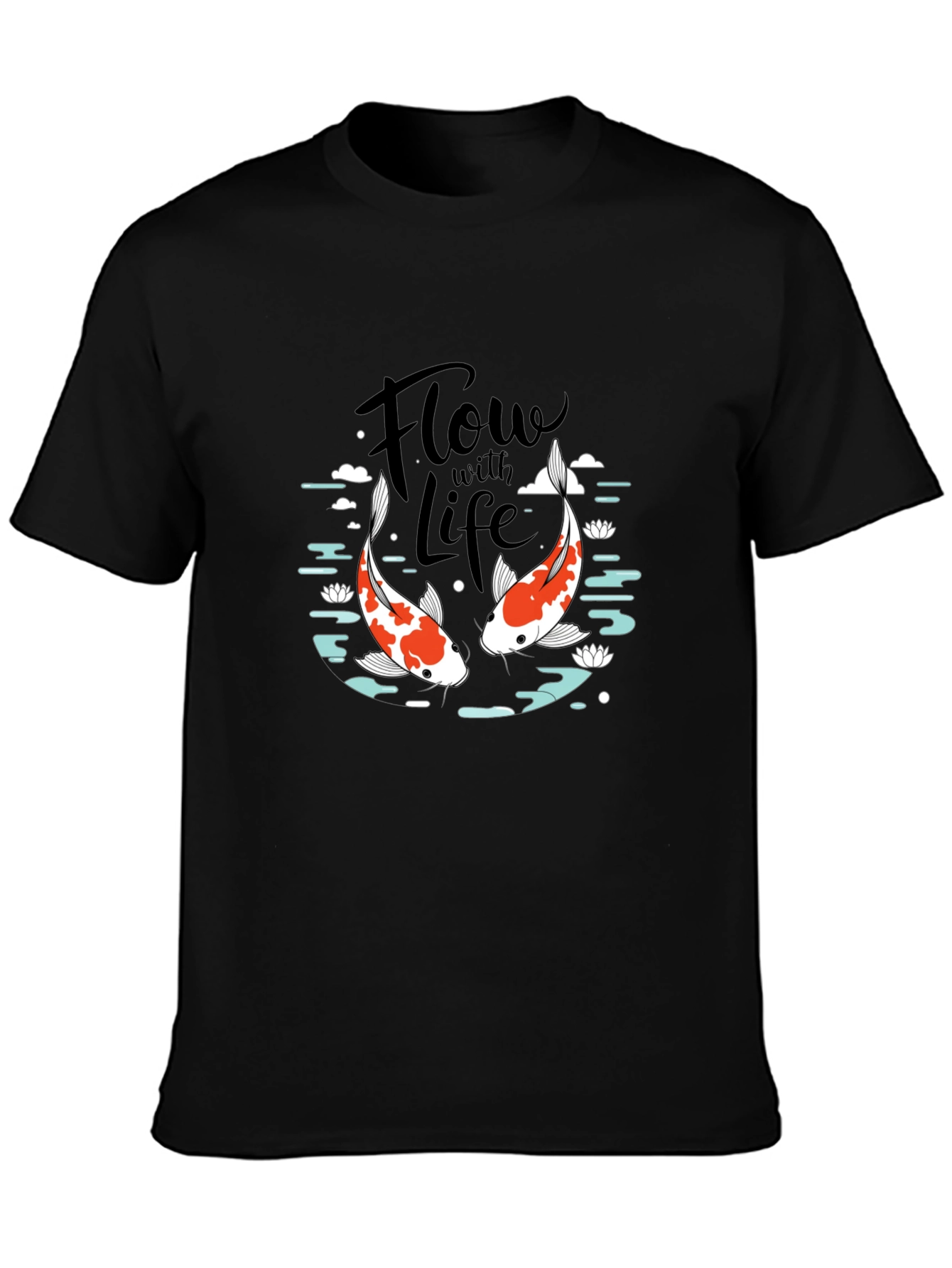 Koi Fish Flow with Life Graphic Tee