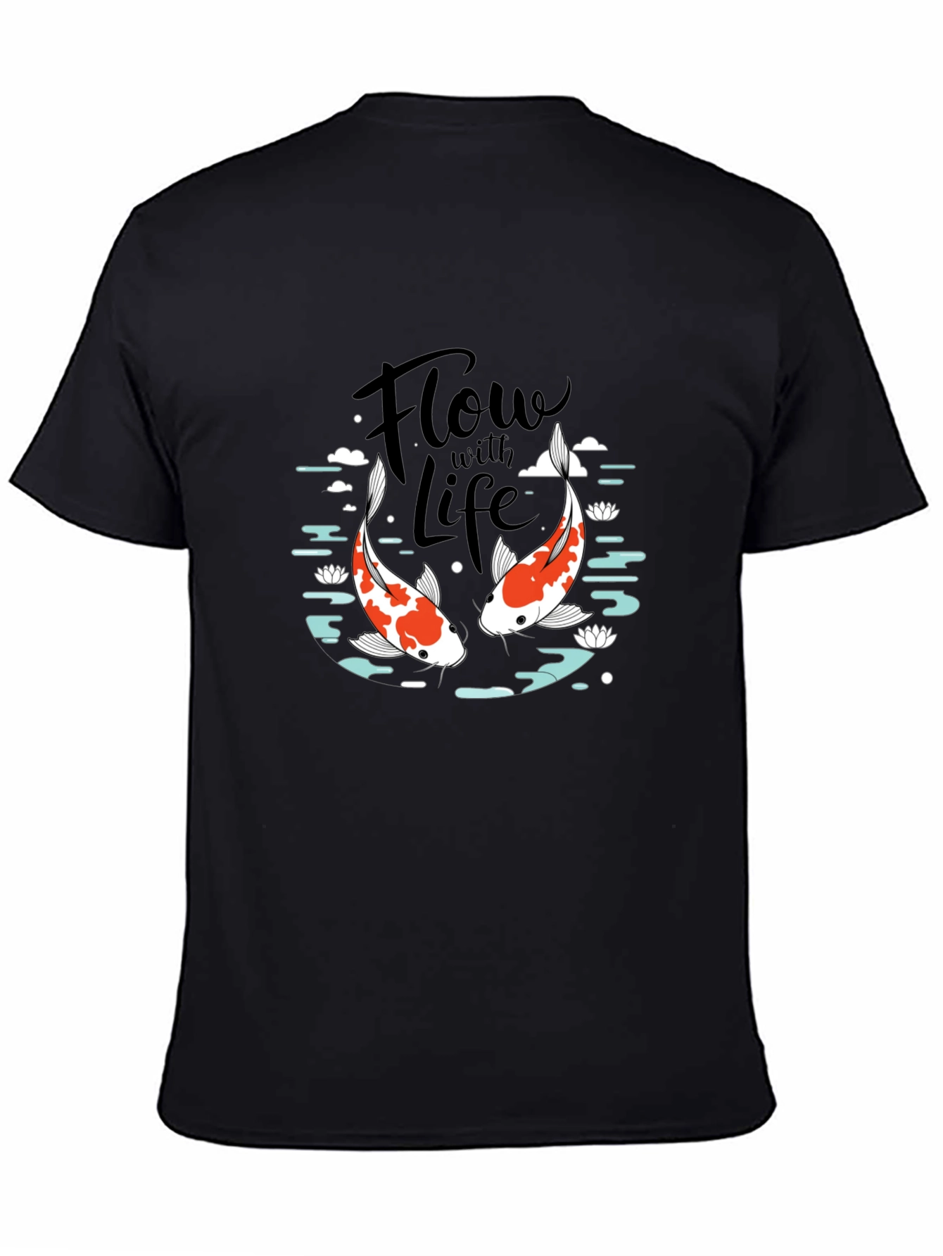 Koi Fish Flow with Life Graphic Tee