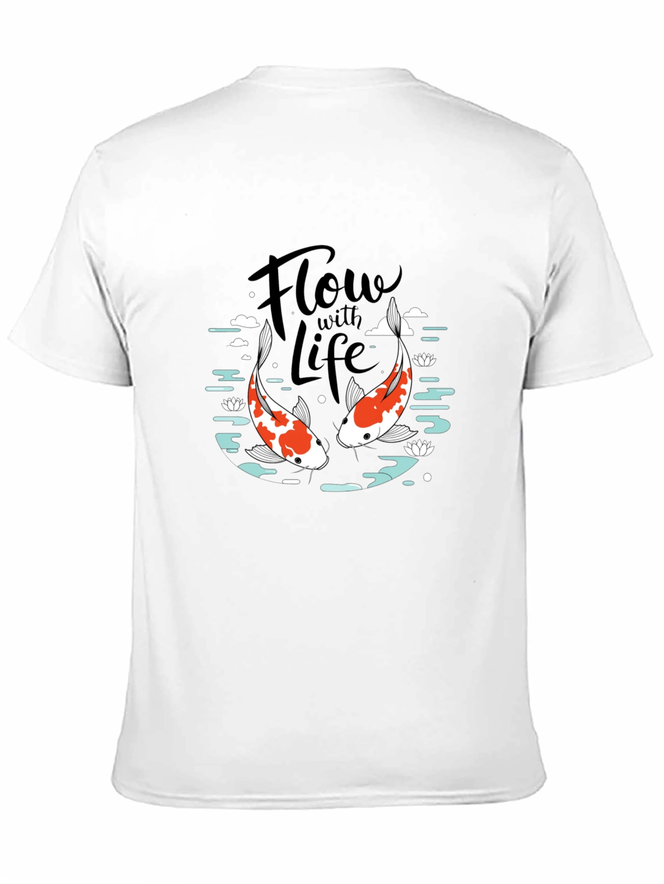 Koi Fish Flow with Life Graphic Tee