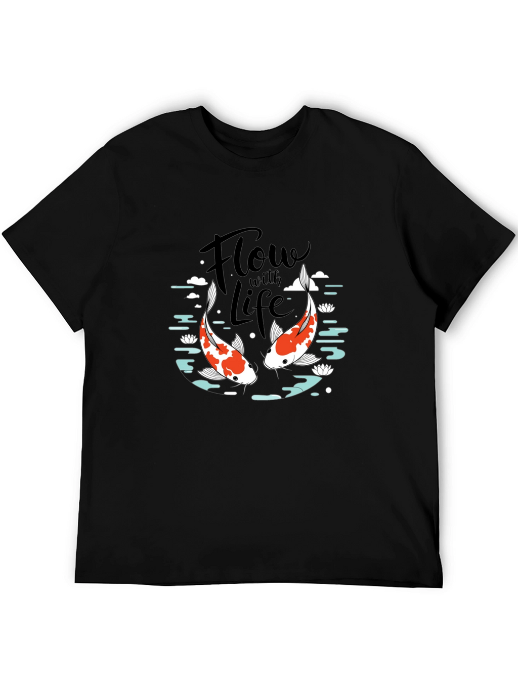 Koi Fish Flow with Life Graphic Tee