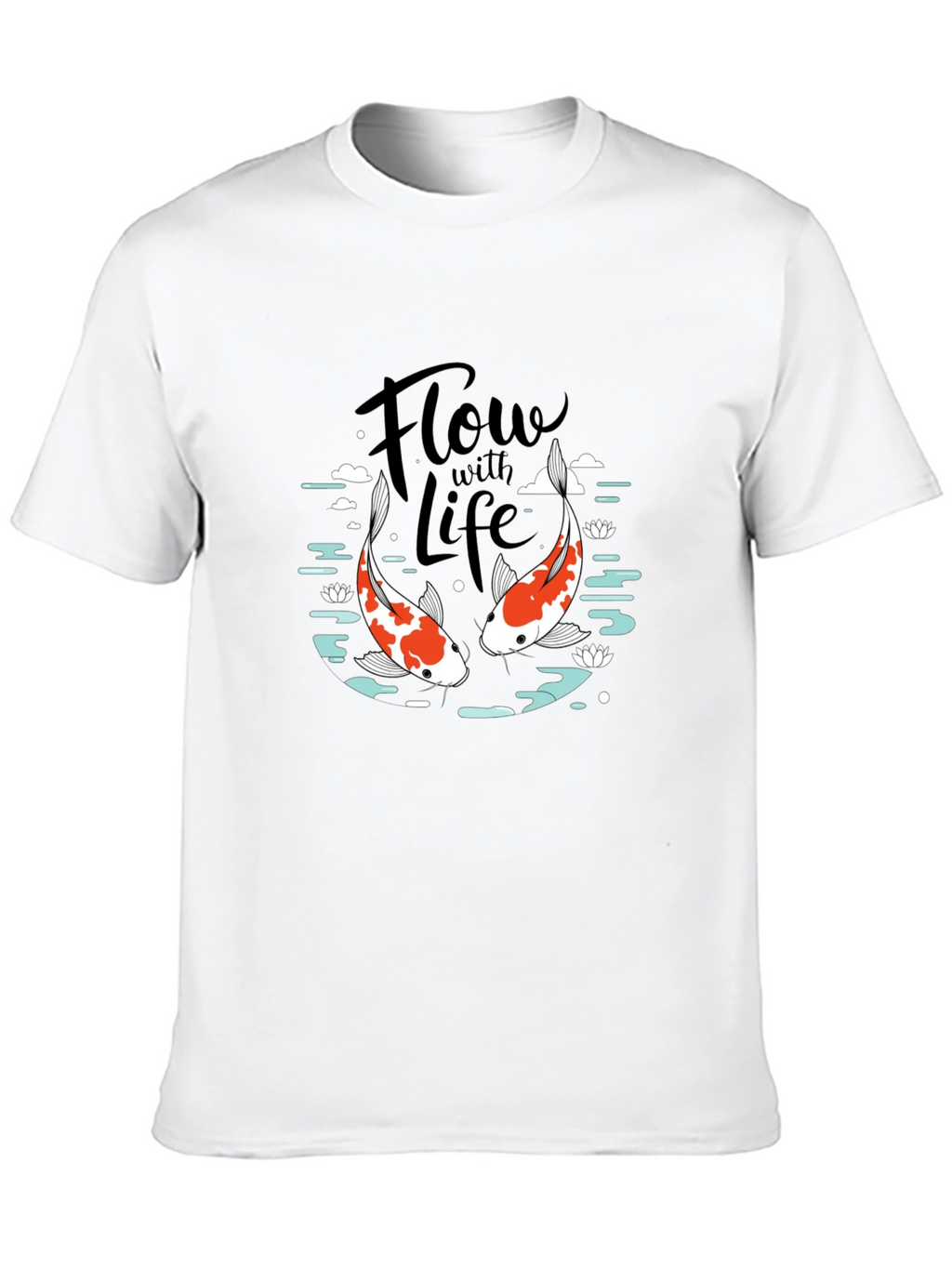 Koi Fish Flow with Life Graphic Tee