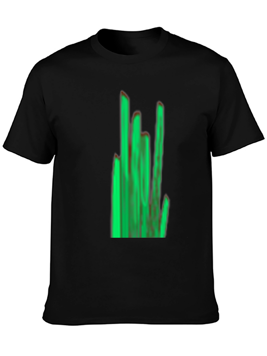 Green Graphic Black T-Shirt