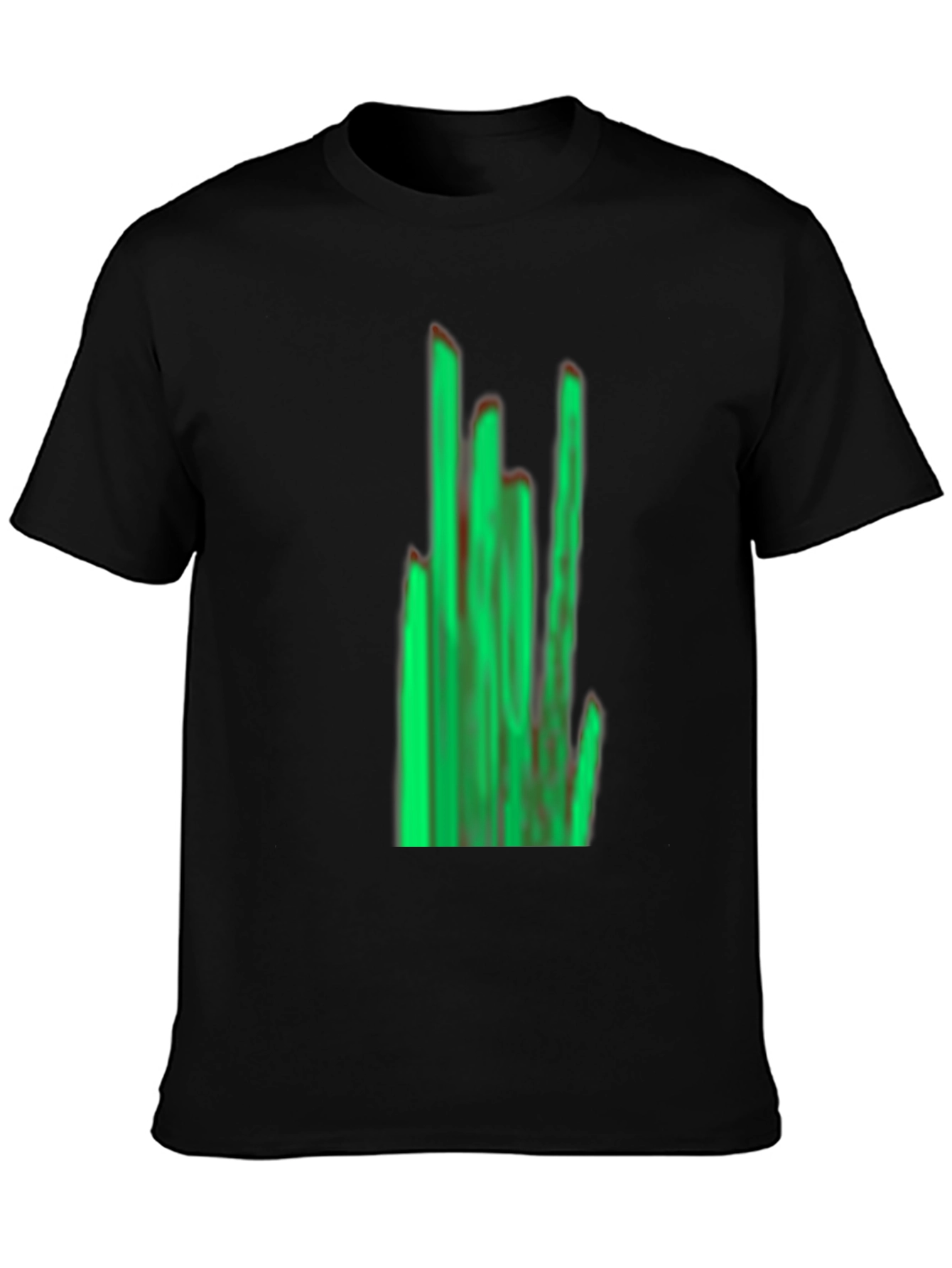 Green Graphic Black T-Shirt