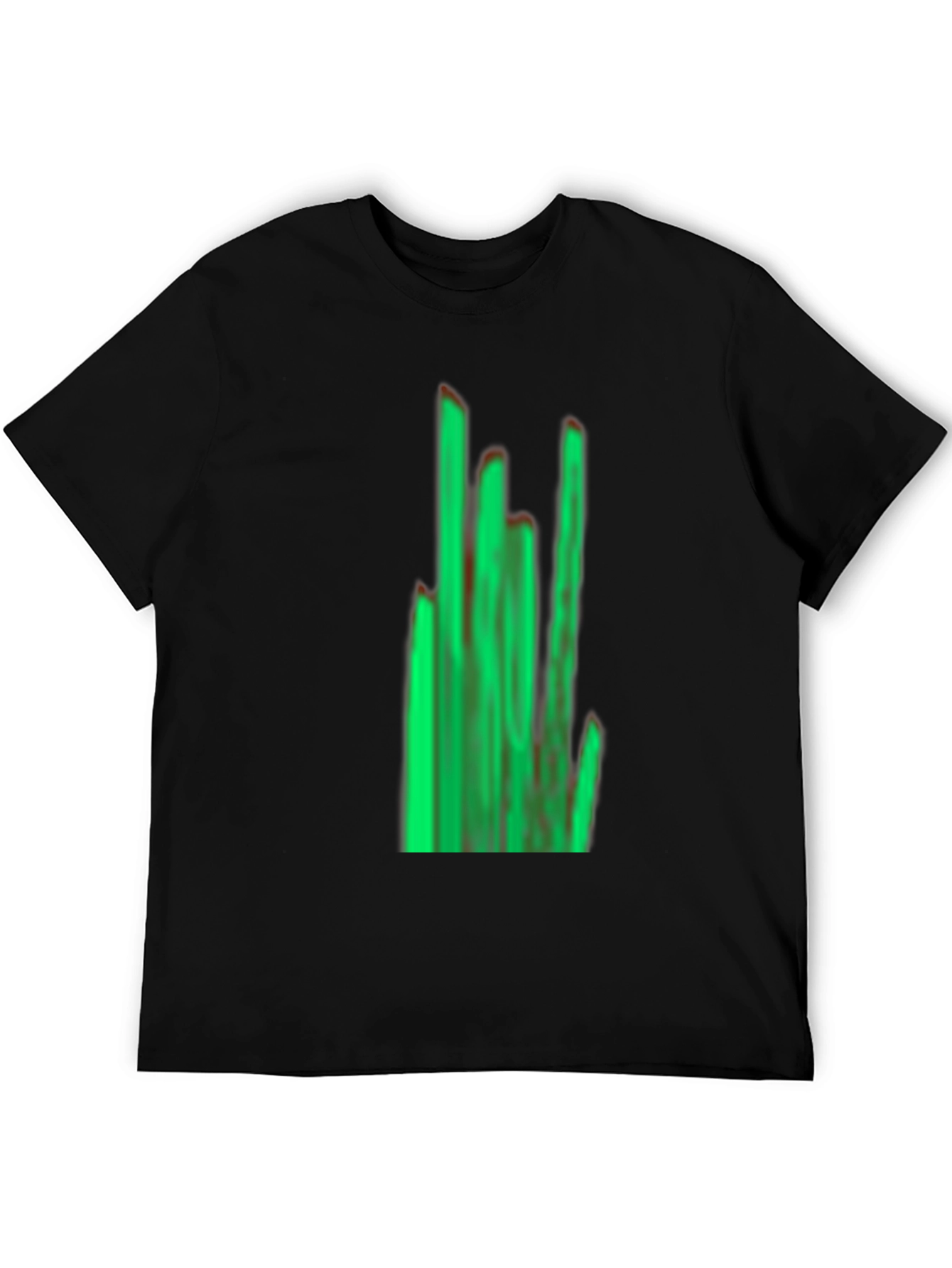 Green Graphic Black T-Shirt
