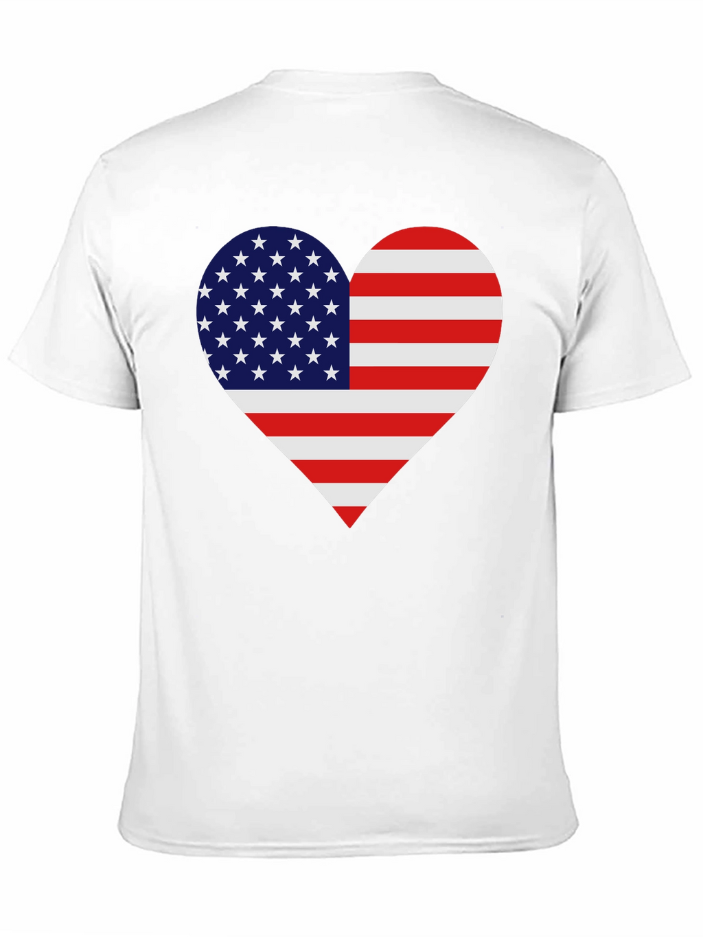 USA Flag Heart T-Shirt - Patriotic Pride!