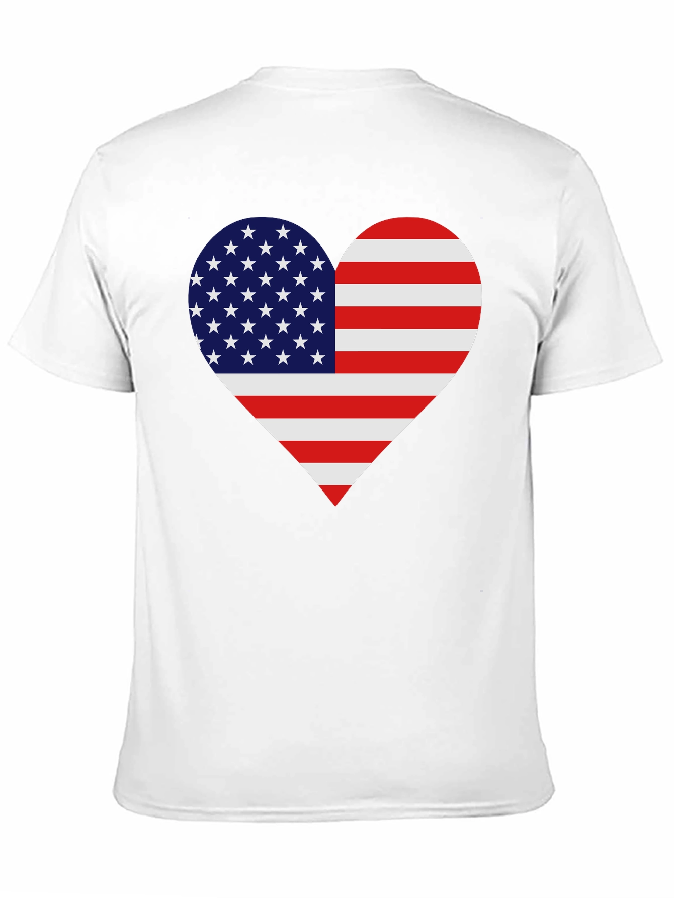 USA Flag Heart T-Shirt - Patriotic Pride!