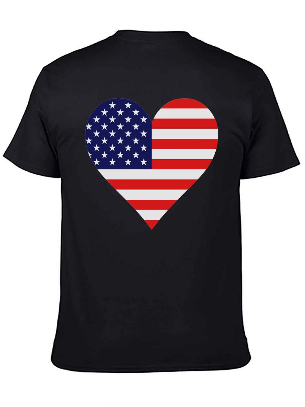 USA Flag Heart T-Shirt - Patriotic Pride!