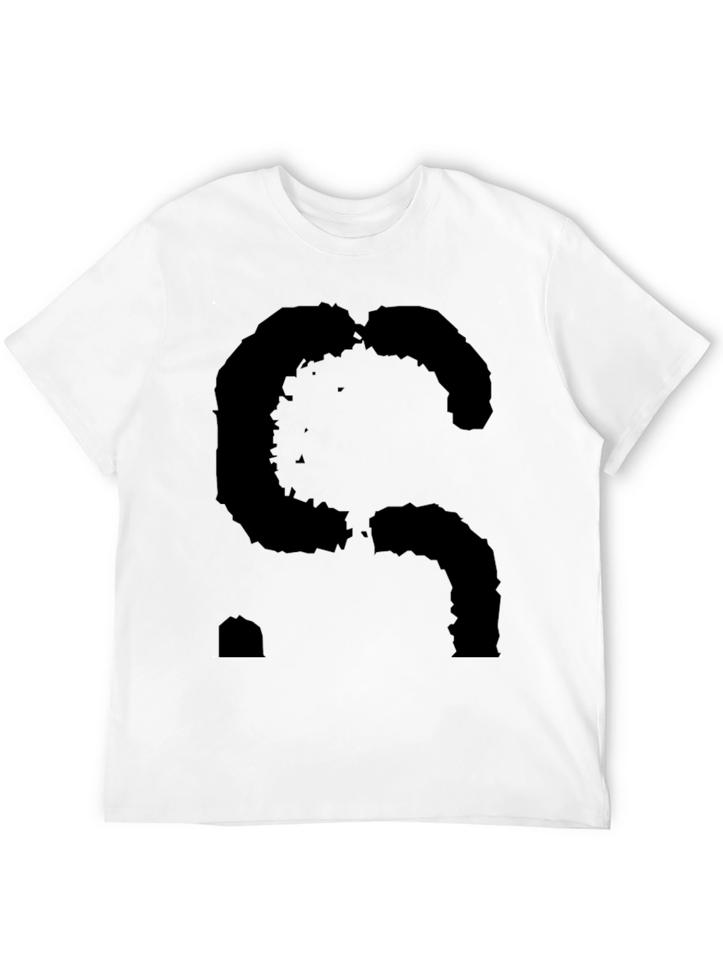 Abstract S Black Graphic Tee - Mens Casual Style
