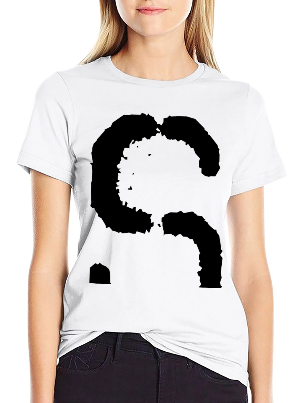 Abstract S Black Graphic Tee - Mens Casual Style