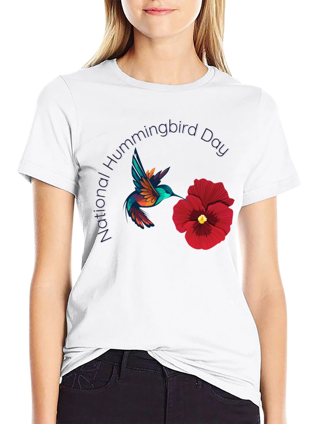 National Hummingbird Day Black T-Shirt