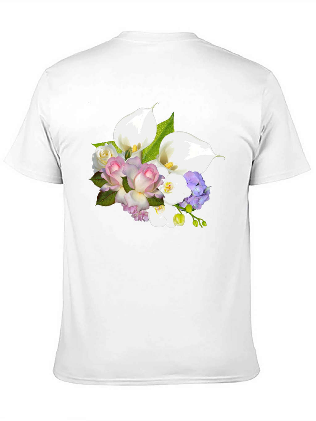 Floral Bouquet Graphic Tee - Elegant Design