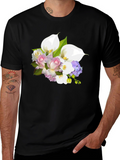 Floral Bouquet Graphic Tee - Elegant Design
