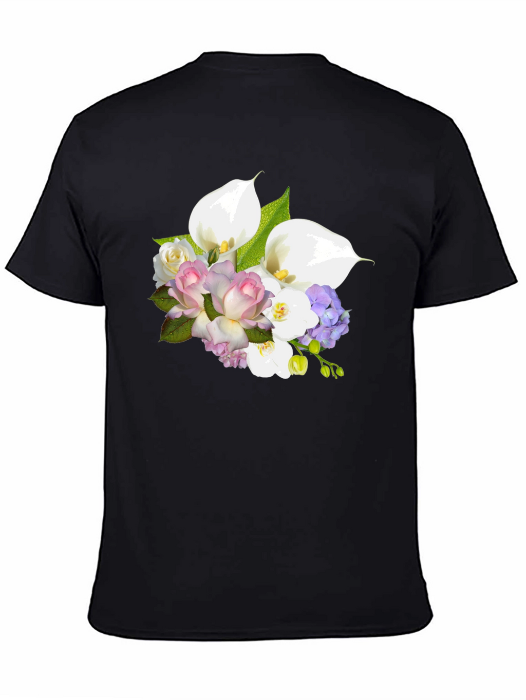 Floral Bouquet Graphic Tee - Elegant Design