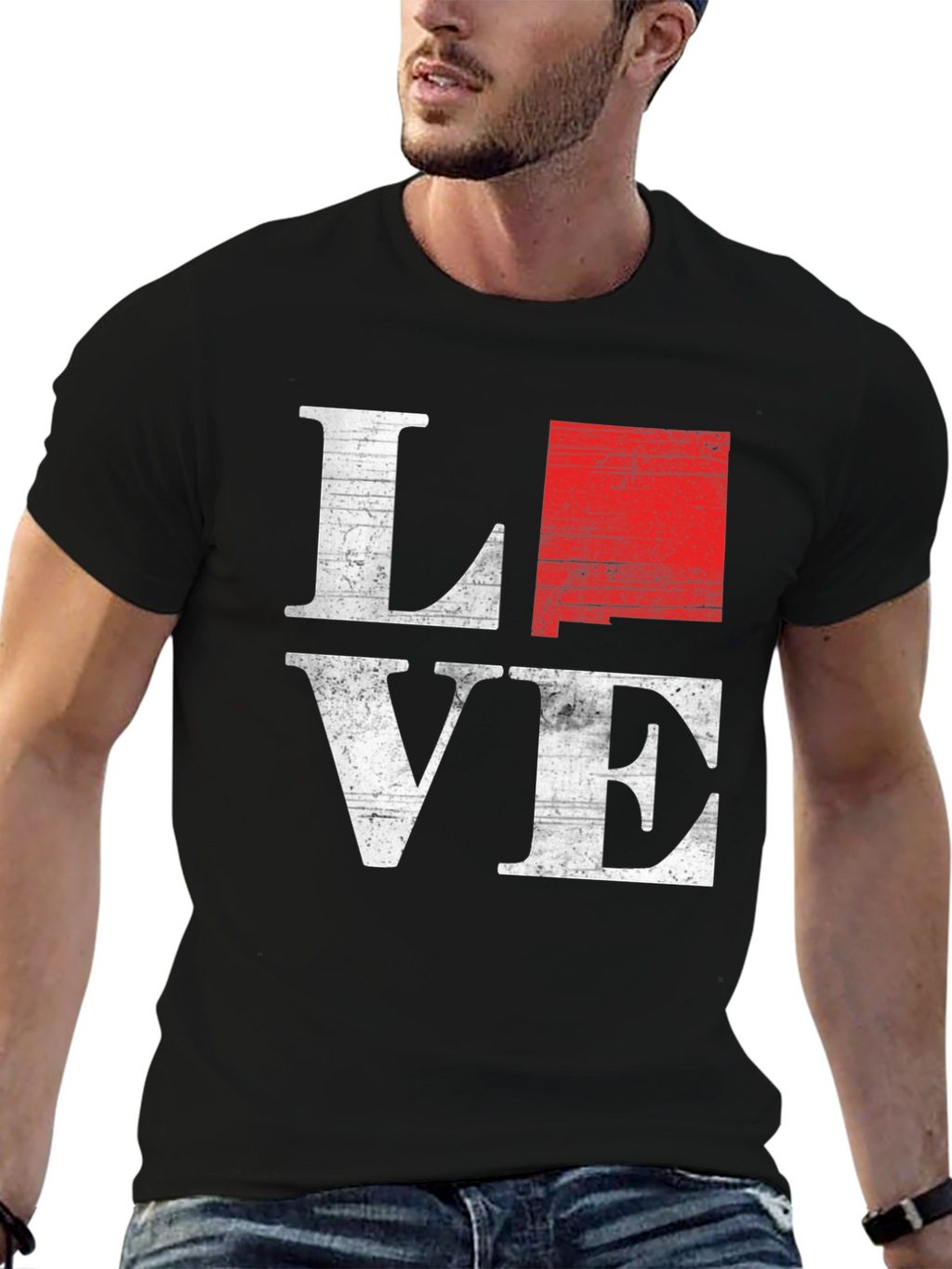 New Mexico LOVE Graphic T-Shirt - Black