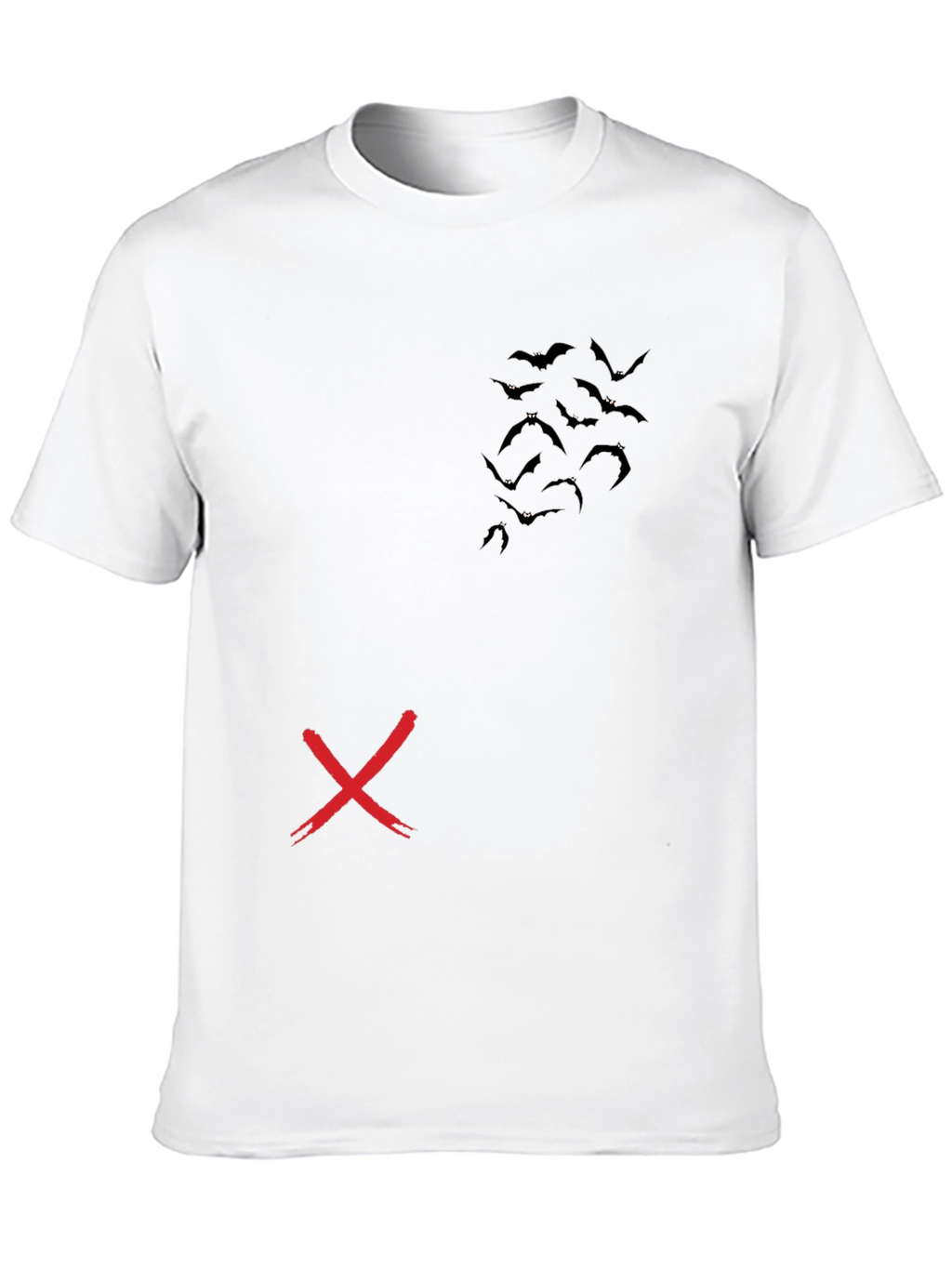 Bat Silhouette Graphic Tee - Mens Black T-Shirt