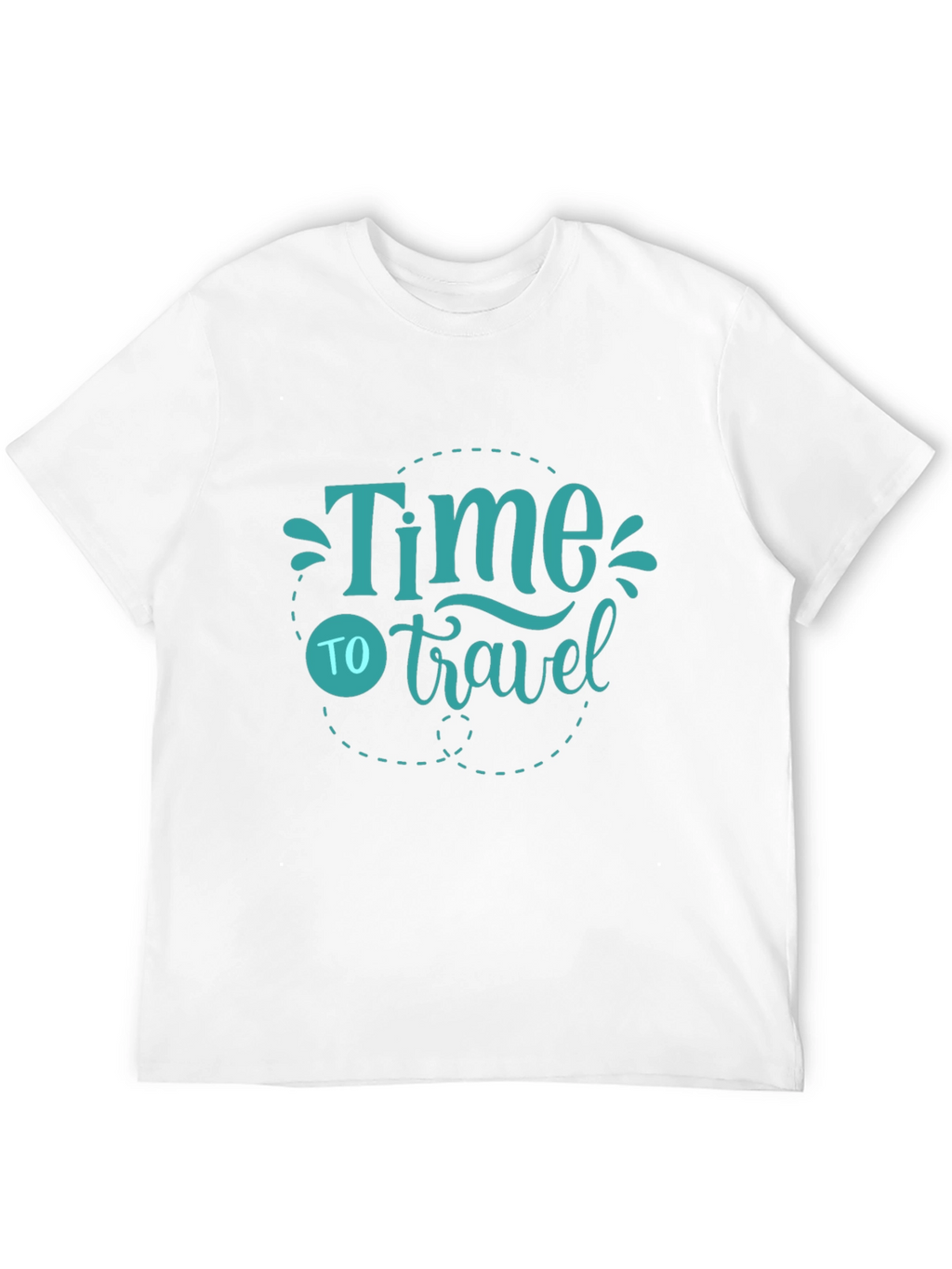 Time to Travel Graphic Tee - Black Cotton T-Shirt