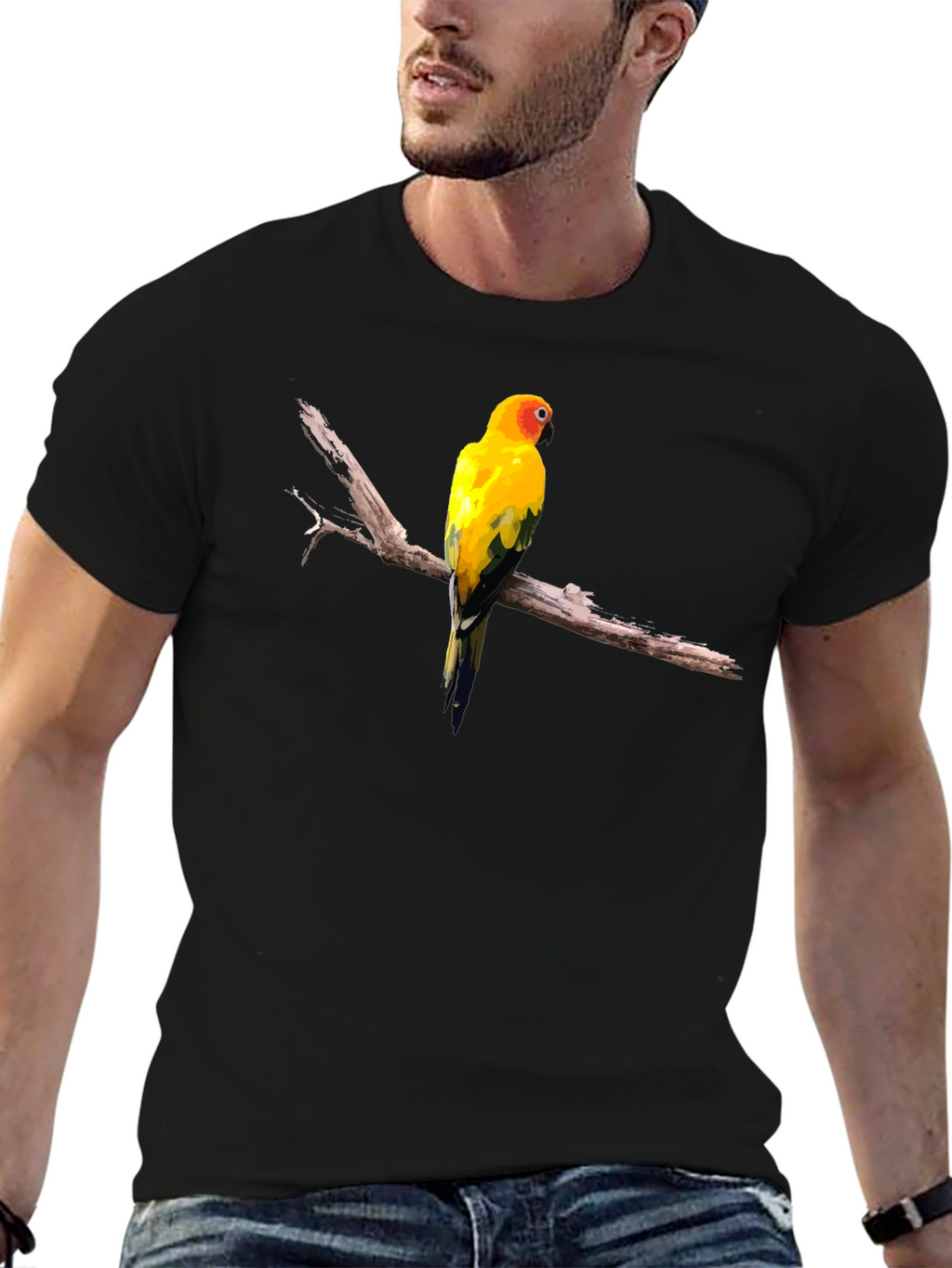 Sun Conure Bird Graphic T-Shirt
