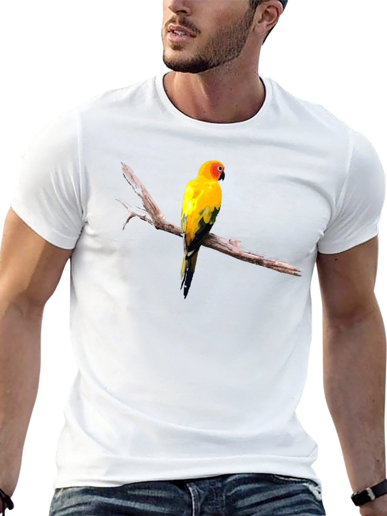 Sun Conure Bird Graphic T-Shirt