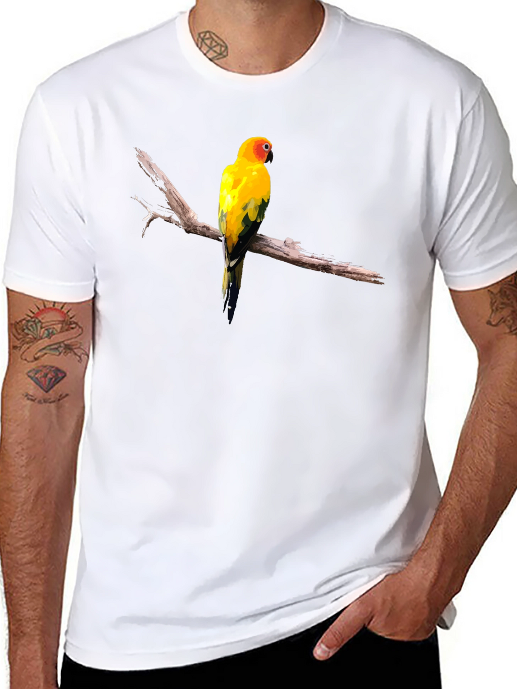 Sun Conure Bird Graphic T-Shirt