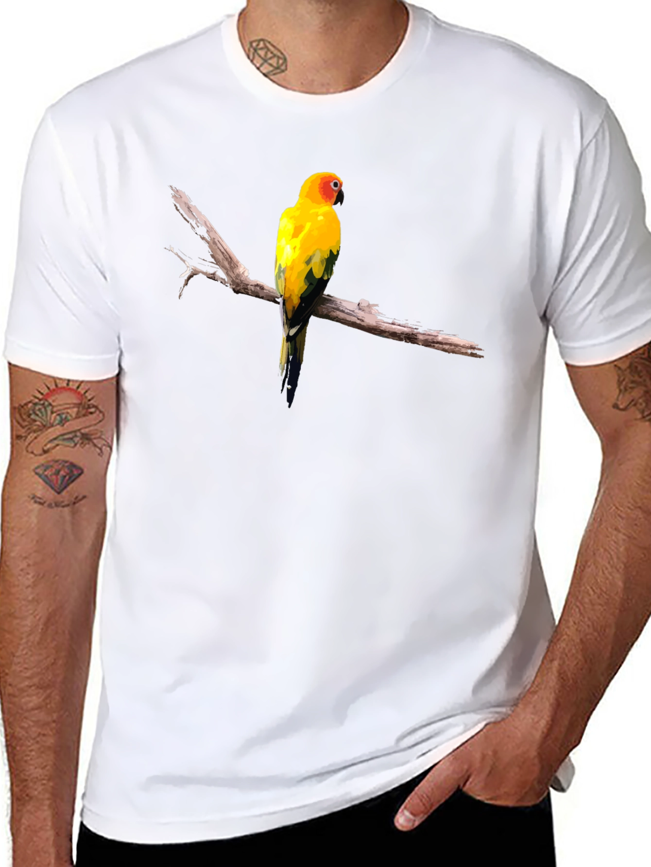 Sun Conure Bird Graphic T-Shirt